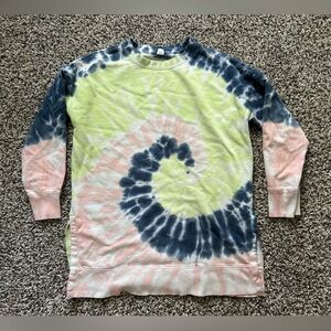 Of navy tie day tunic sweatshirt SM